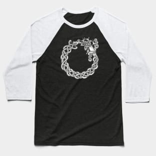 Celtic Knotwork Ouroboros Dragon Baseball T-Shirt